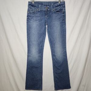 Guess Ladies Daredevil Boot Cut Stretch Denim Blue Jeans Size 28